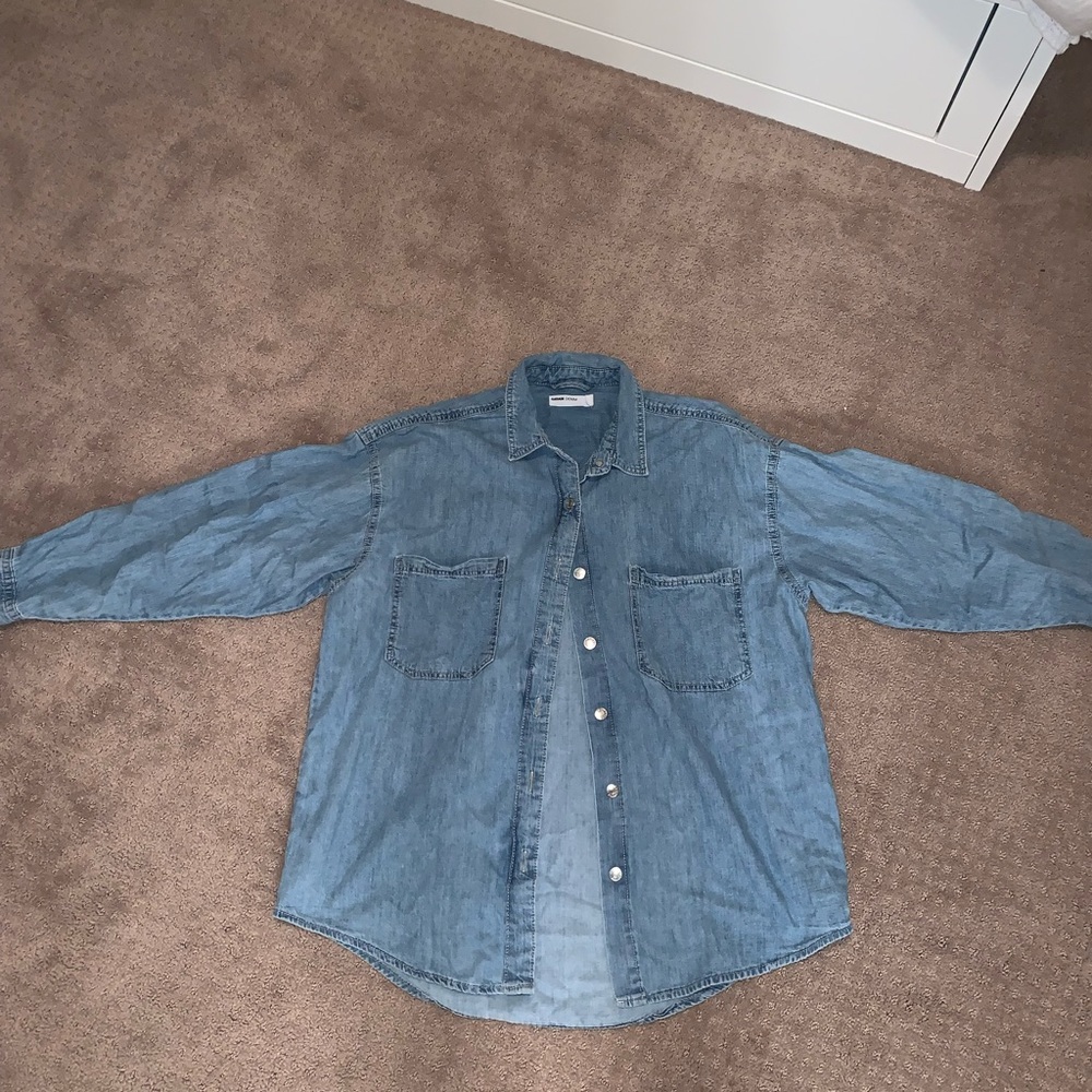 Garage oversized denim jacket long sleeve